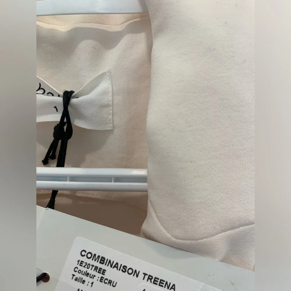 ba&sh White Sleeveless V-Neck Tailored Jumpsuit - Picture 3 of 7